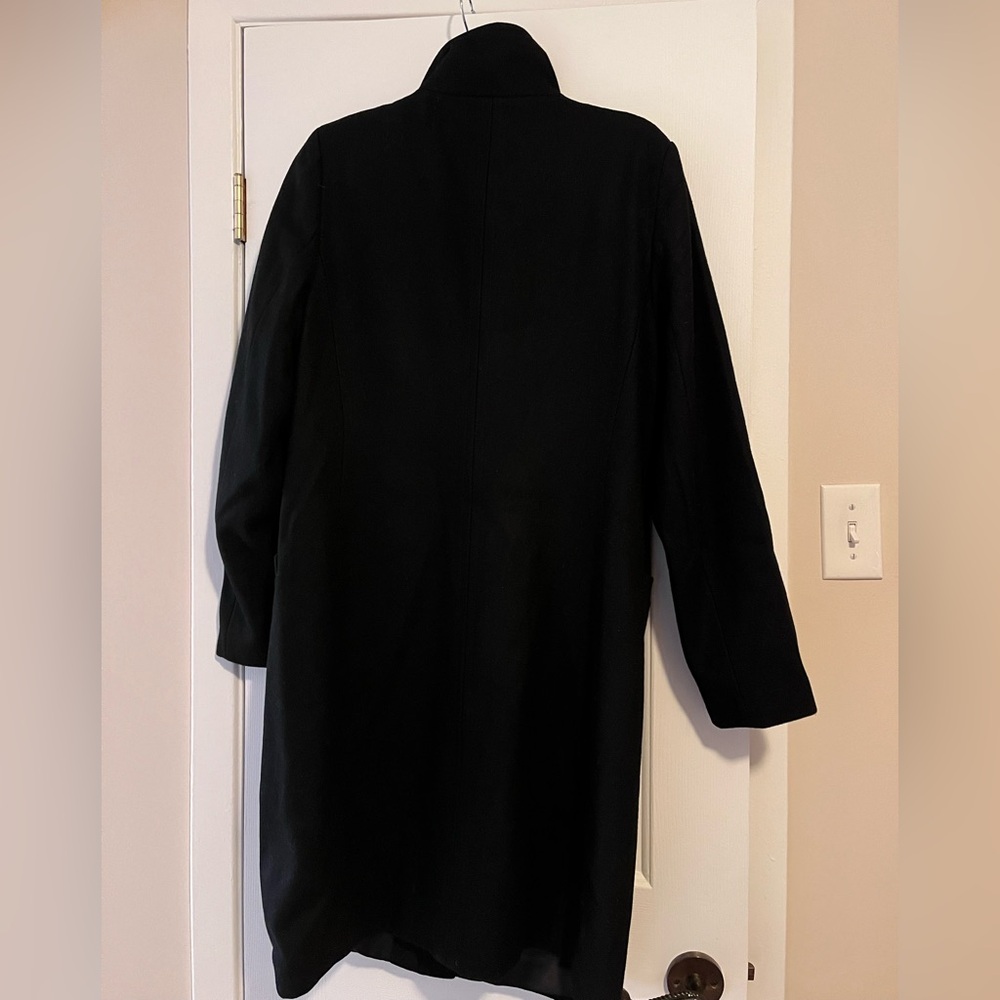 Le Chateau Classic Black Wool Blend Coat - Picture 5 of 7